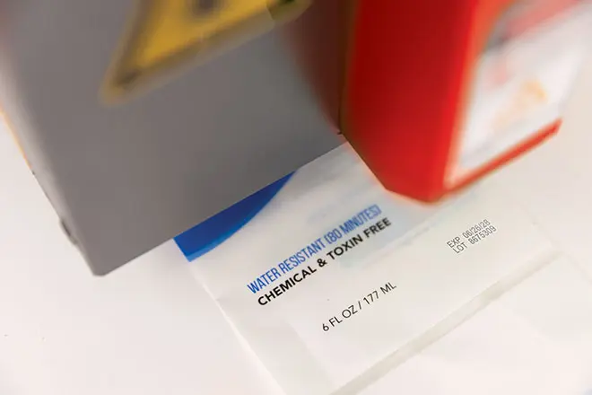 Laser marking sample