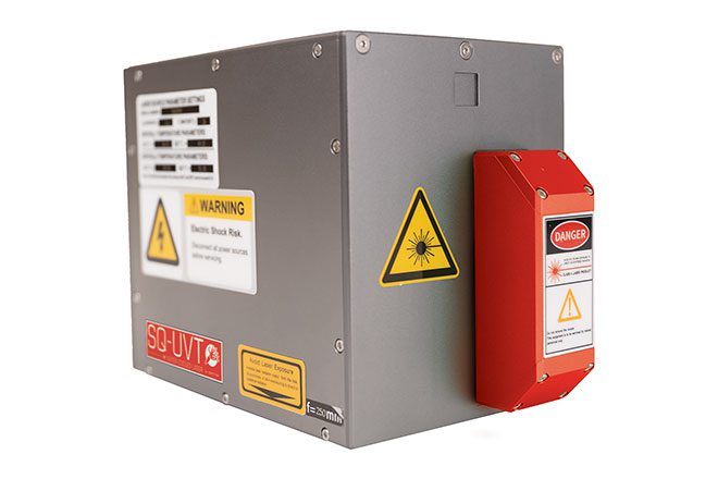 Close up of the SQ-UVT Laser Marking System