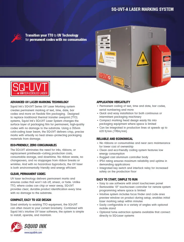 laser marking system brochure