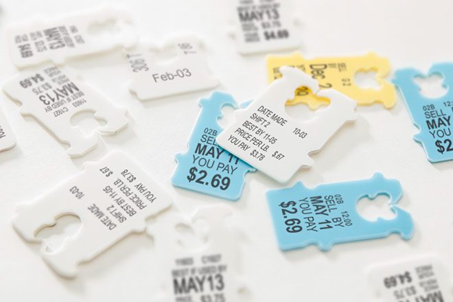 Printed lok tab closures