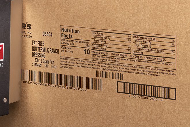 Bakery box printed with CoPilot hi-resolution printer