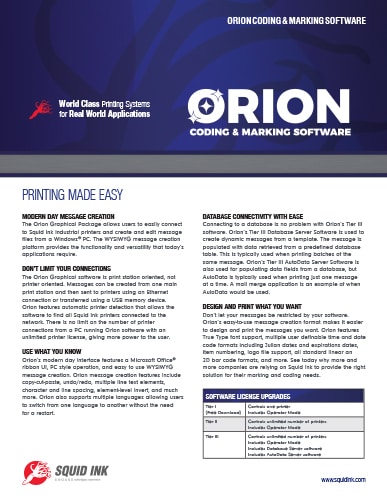 Orion Software brochure